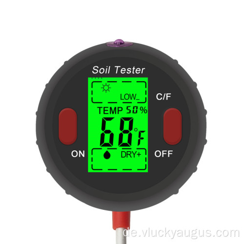 Bodenfeuchtigkeits -PH -Meter -Temperaturbeleuchtungstester